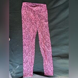 Skatie Pink Snake Print Leggings